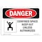 Signmission OSHA, Confined Space Keep Out Unless Authorized, 10in X 7in Rigid Plastic, 10" W, 7" H, Landscape OS-DS-P-710-L-1090 - alternate 1